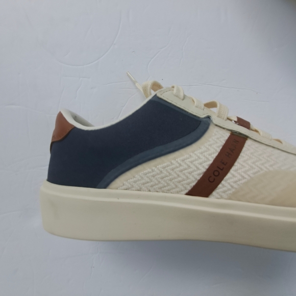 Men's Cream and Brown Cole 8.5 Med Sneakers B1 - Picture 6 of 12